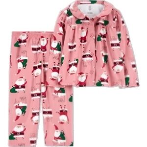 Christmas buttoned collared pajamas